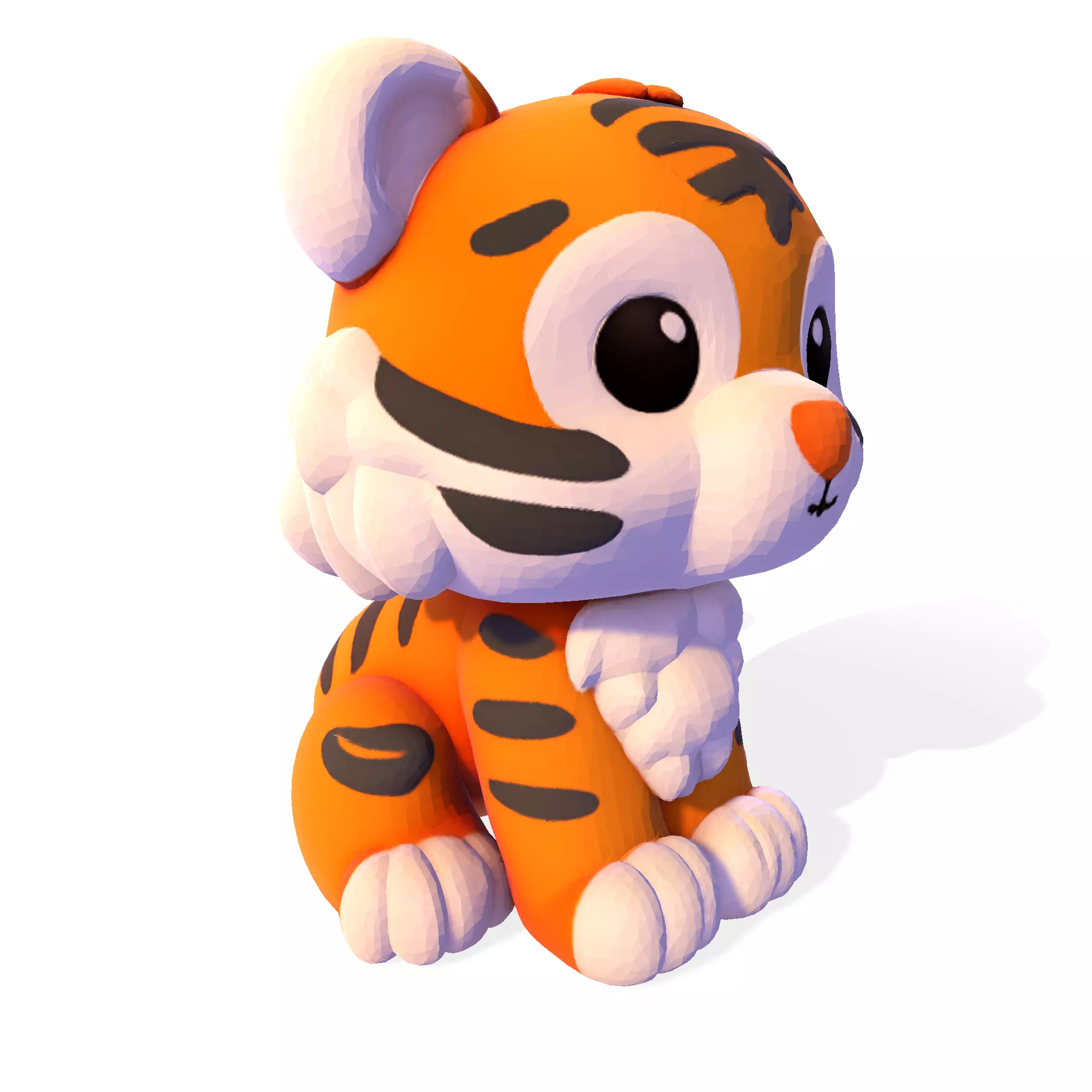 Cute LowPoly Tiger Cub 3D print model_2
