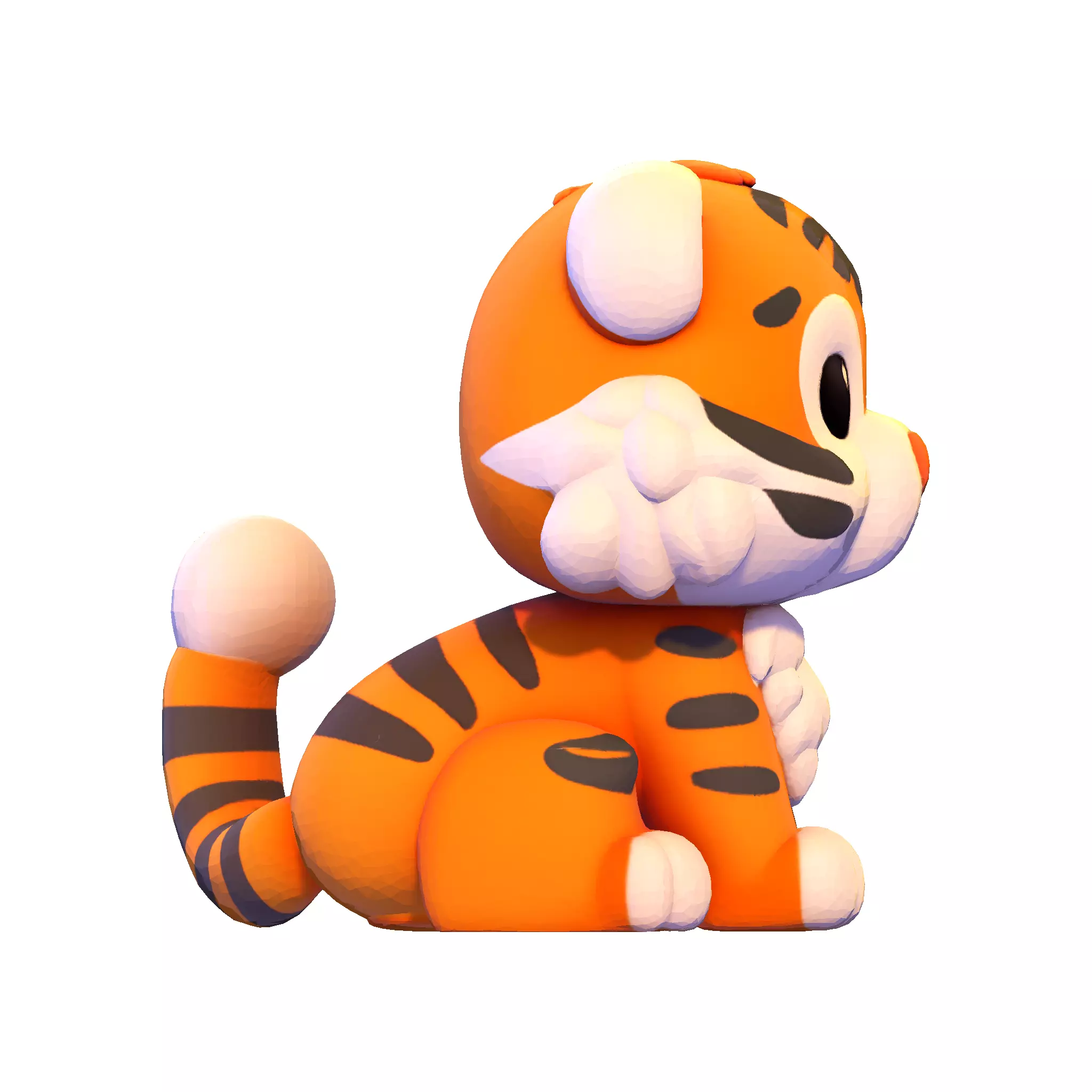 Cute LowPoly Tiger Cub 3D print model_17
