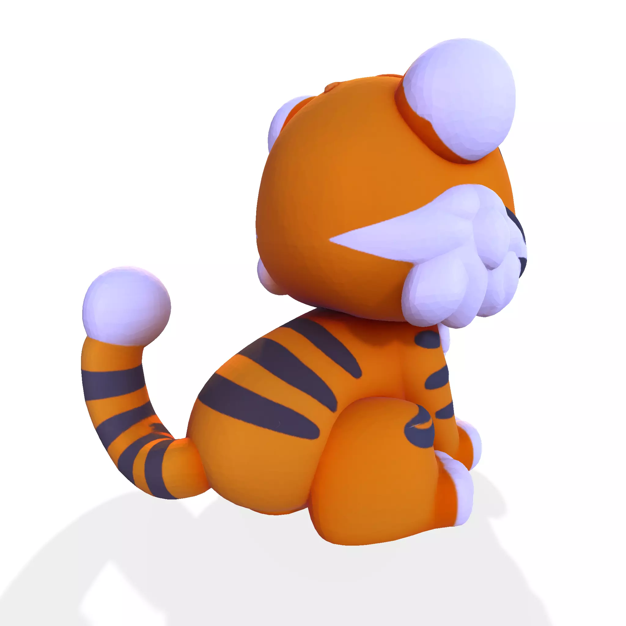 Cute LowPoly Tiger Cub 3D print model_9
