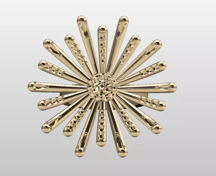 soleil ring 3D print model_1