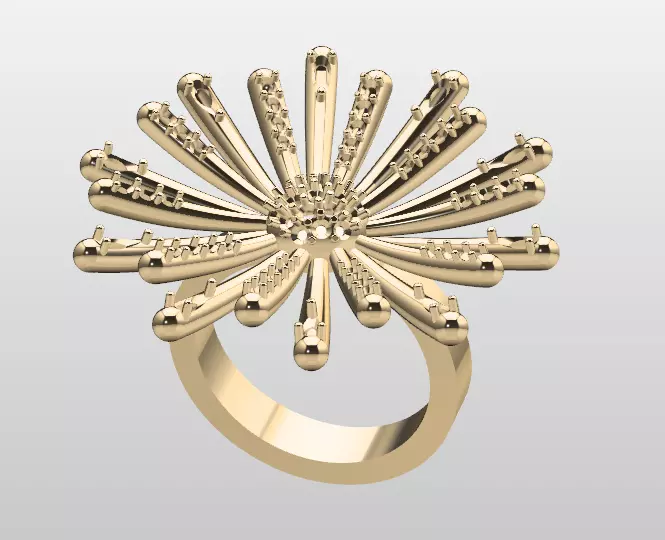 soleil ring 3D print model_0