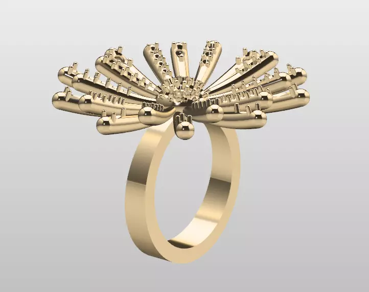 soleil ring 3D print model_2