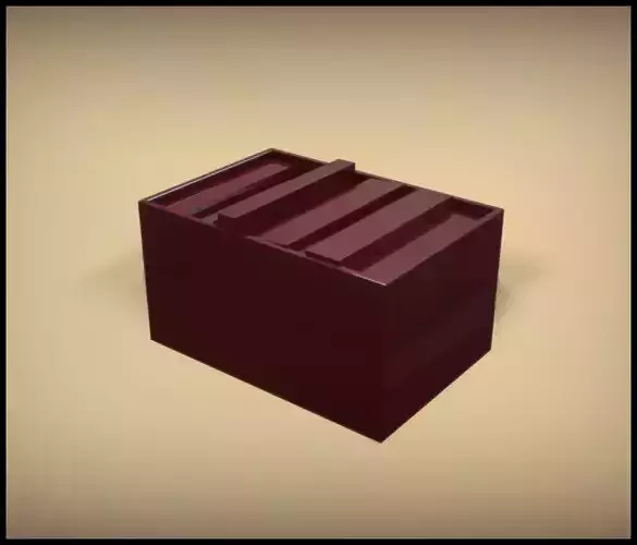 Container maroon box 3D model