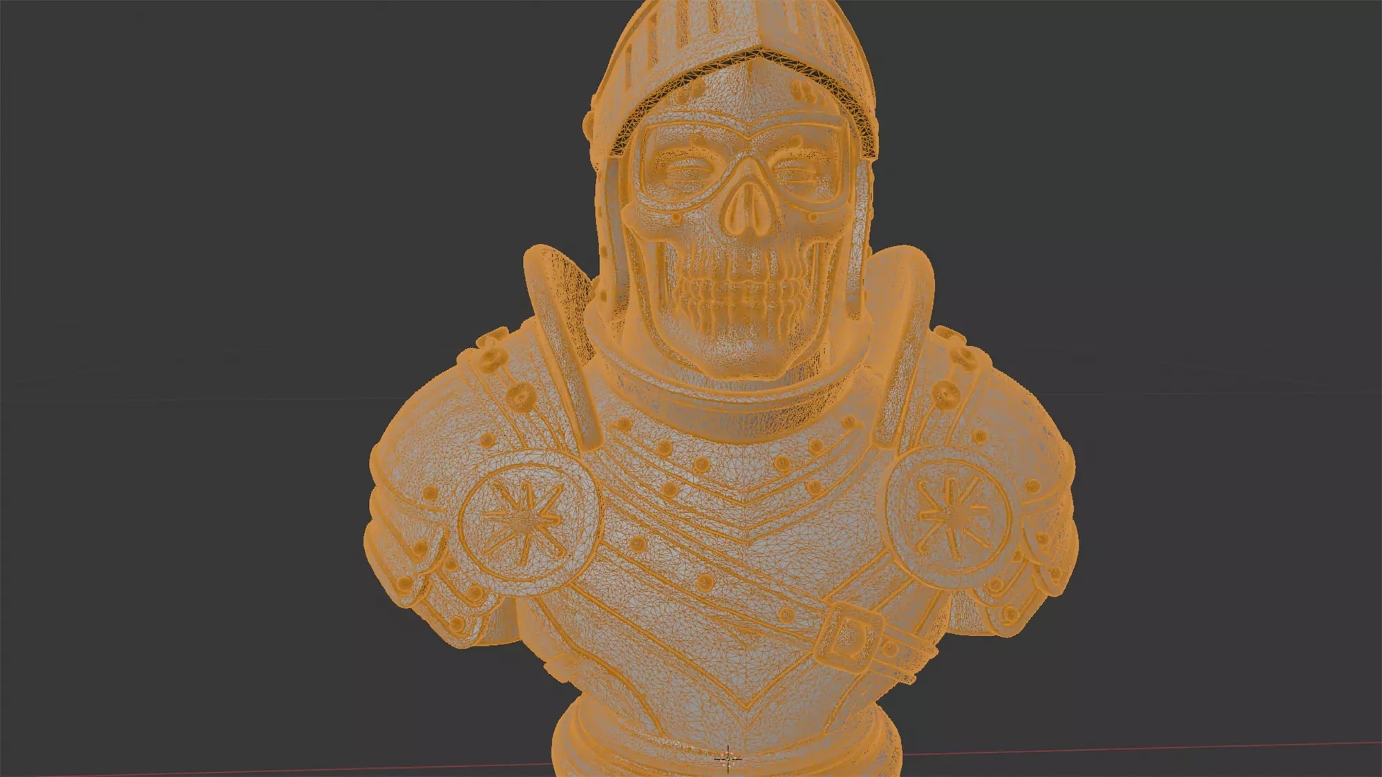 Skull Knight Bust 3D Print Model 3D print model_5