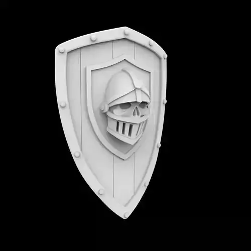 Skull Knight Shield 3D Print Model