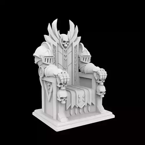 Skull Knight Throne 3D Print Model