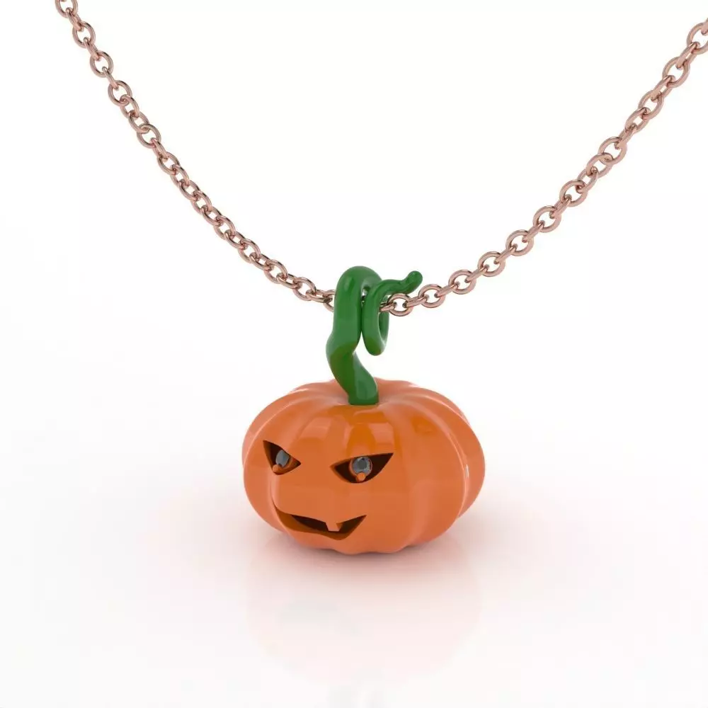 Halloween Pumpkin Jewelry Set 3D print model