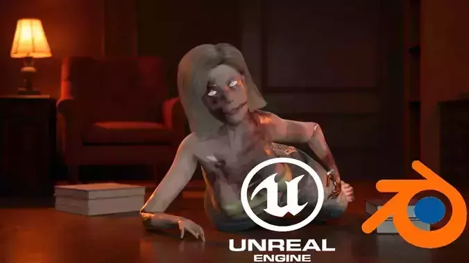 Sexy Horror Zombie Girl