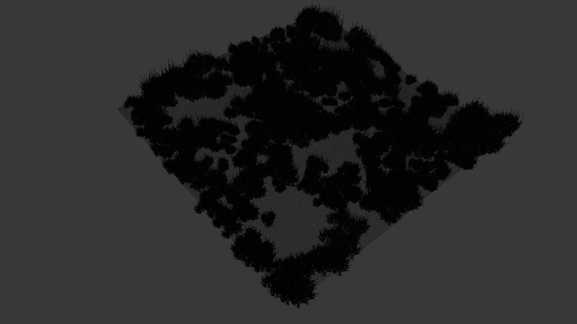 Grass Field Low-poly 3D model_6