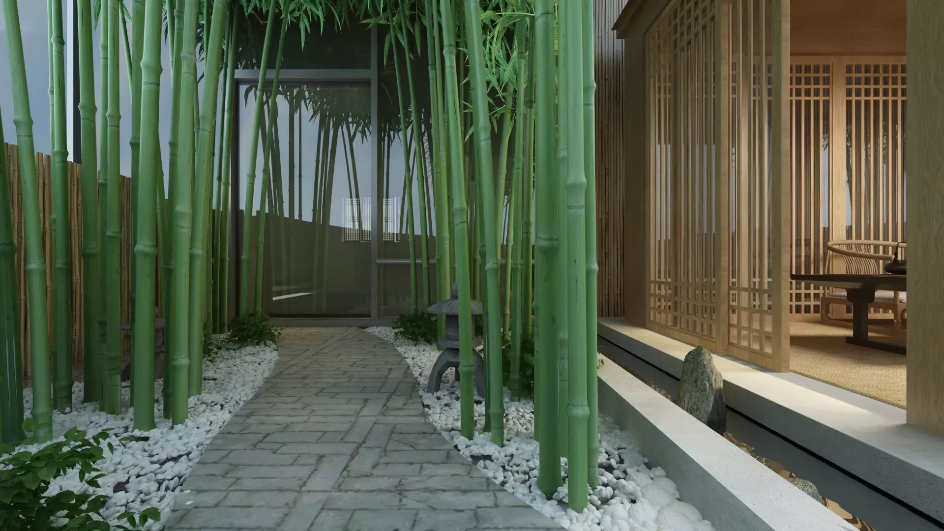 Wooden Gazebo 3D model_8