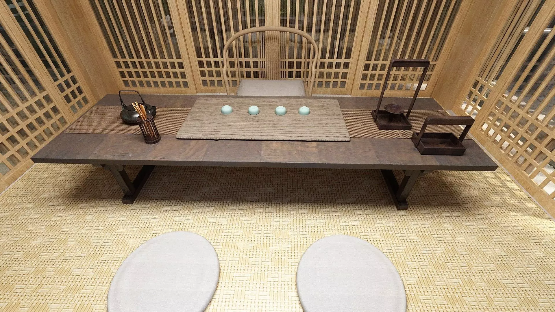 Wooden Gazebo 3D model_15