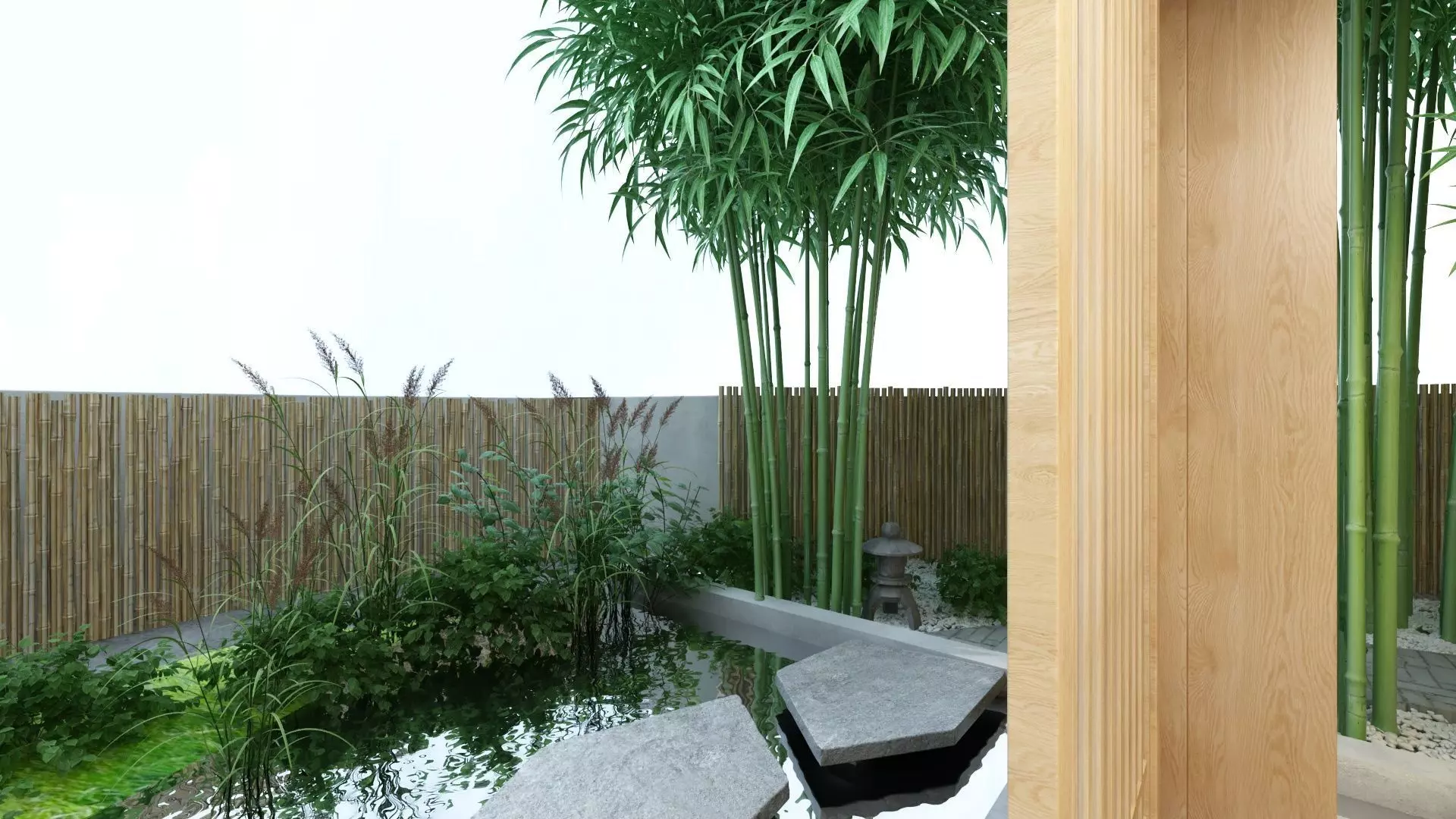 Wooden Gazebo 3D model_3