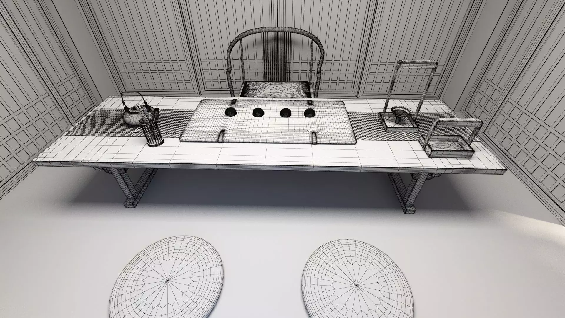 Wooden Gazebo 3D model_16