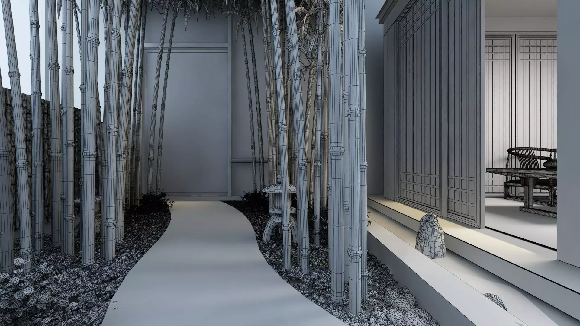 Wooden Gazebo 3D model_9