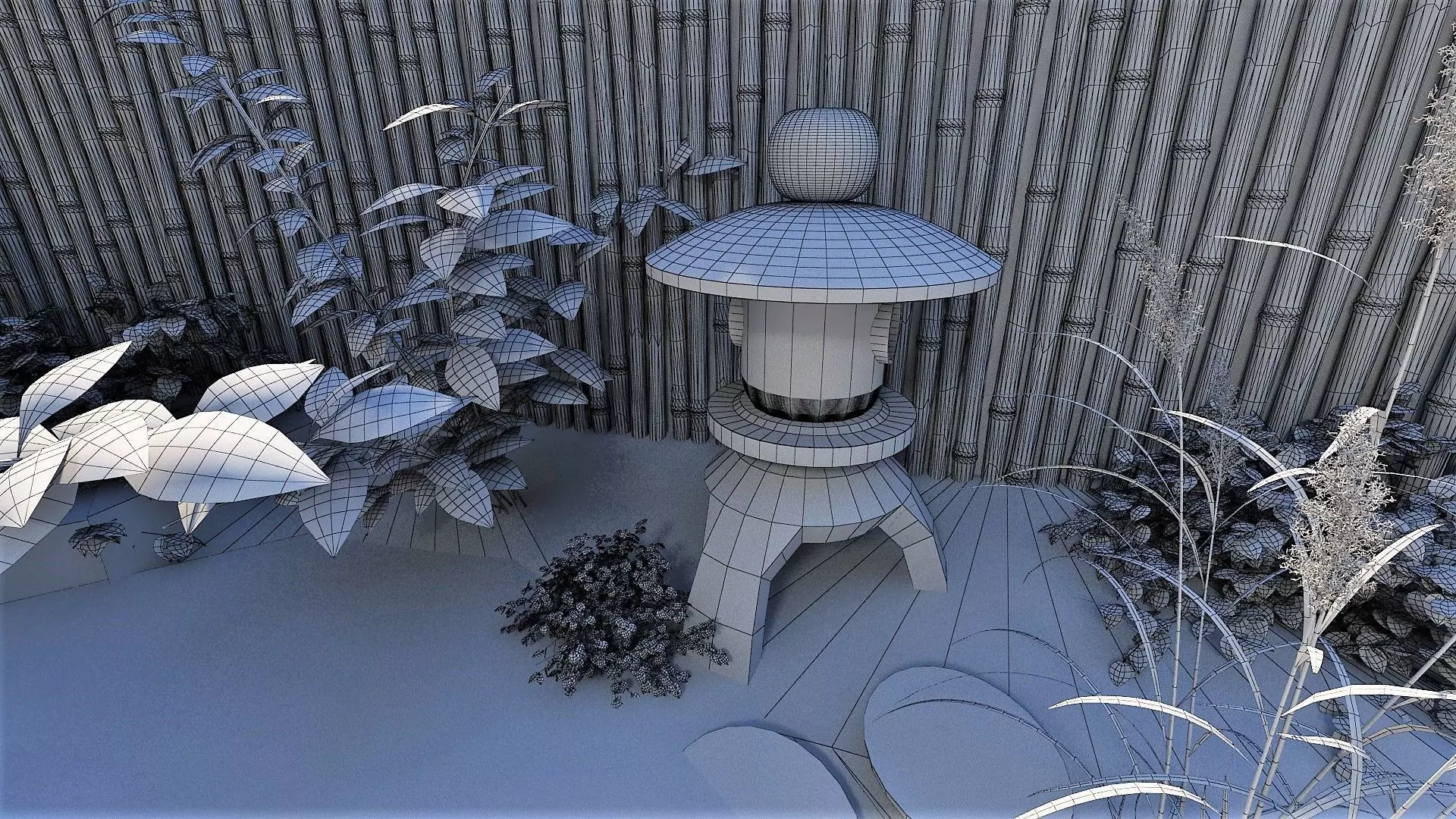 Wooden Gazebo 3D model_19