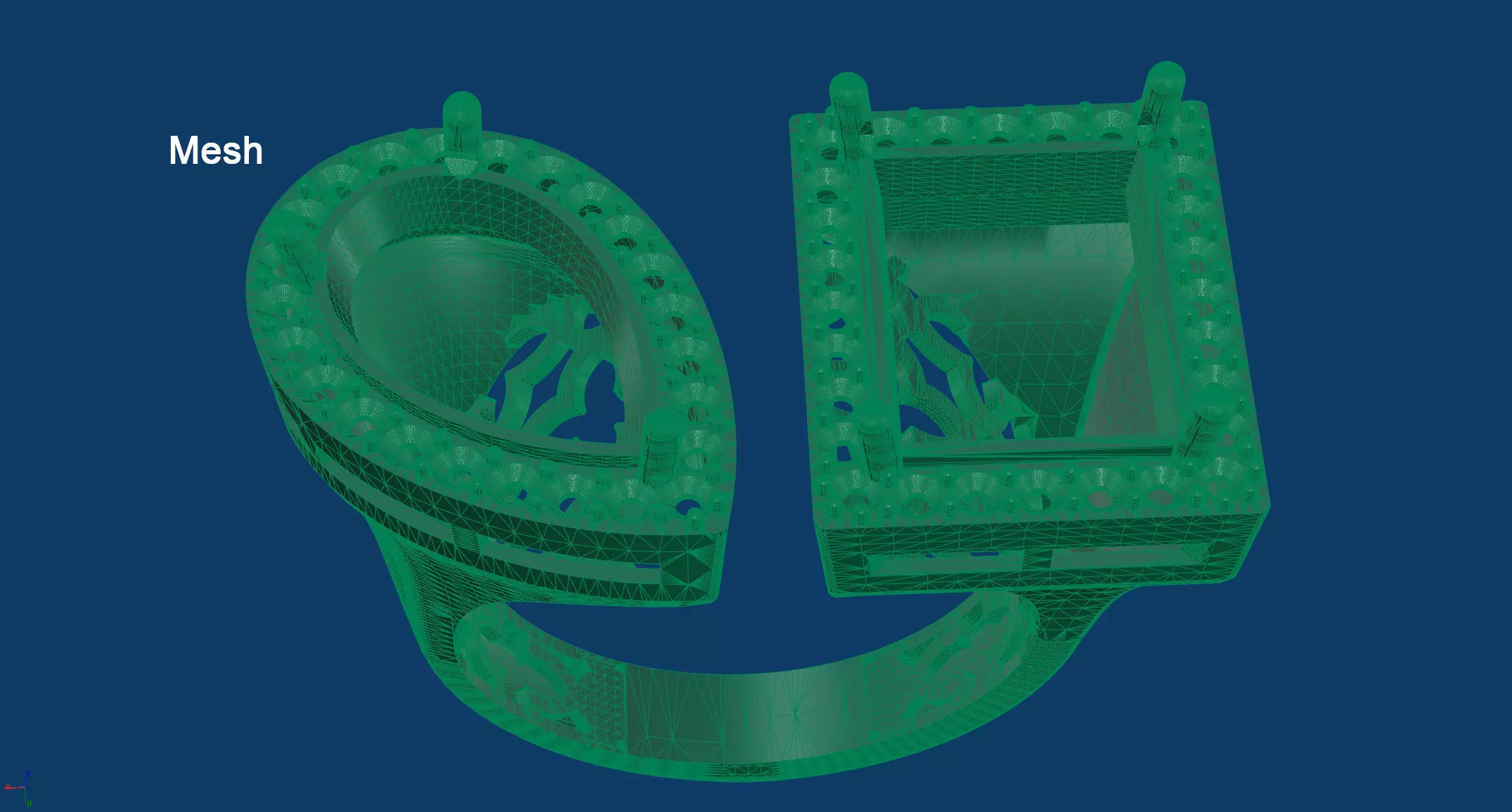 Women Gemstone Ring Tear Drop Rectangle 3D Model 3D print model_8