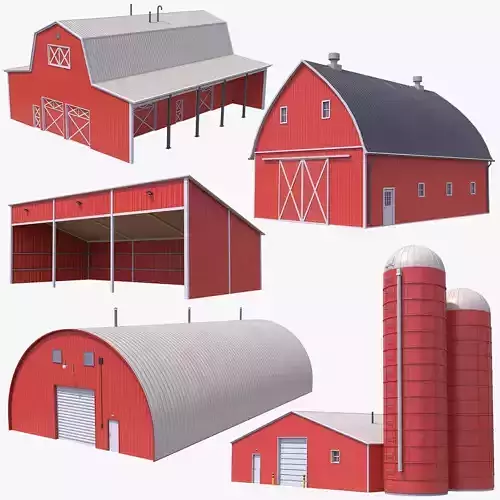 5 PBR Farm Buildings Collection