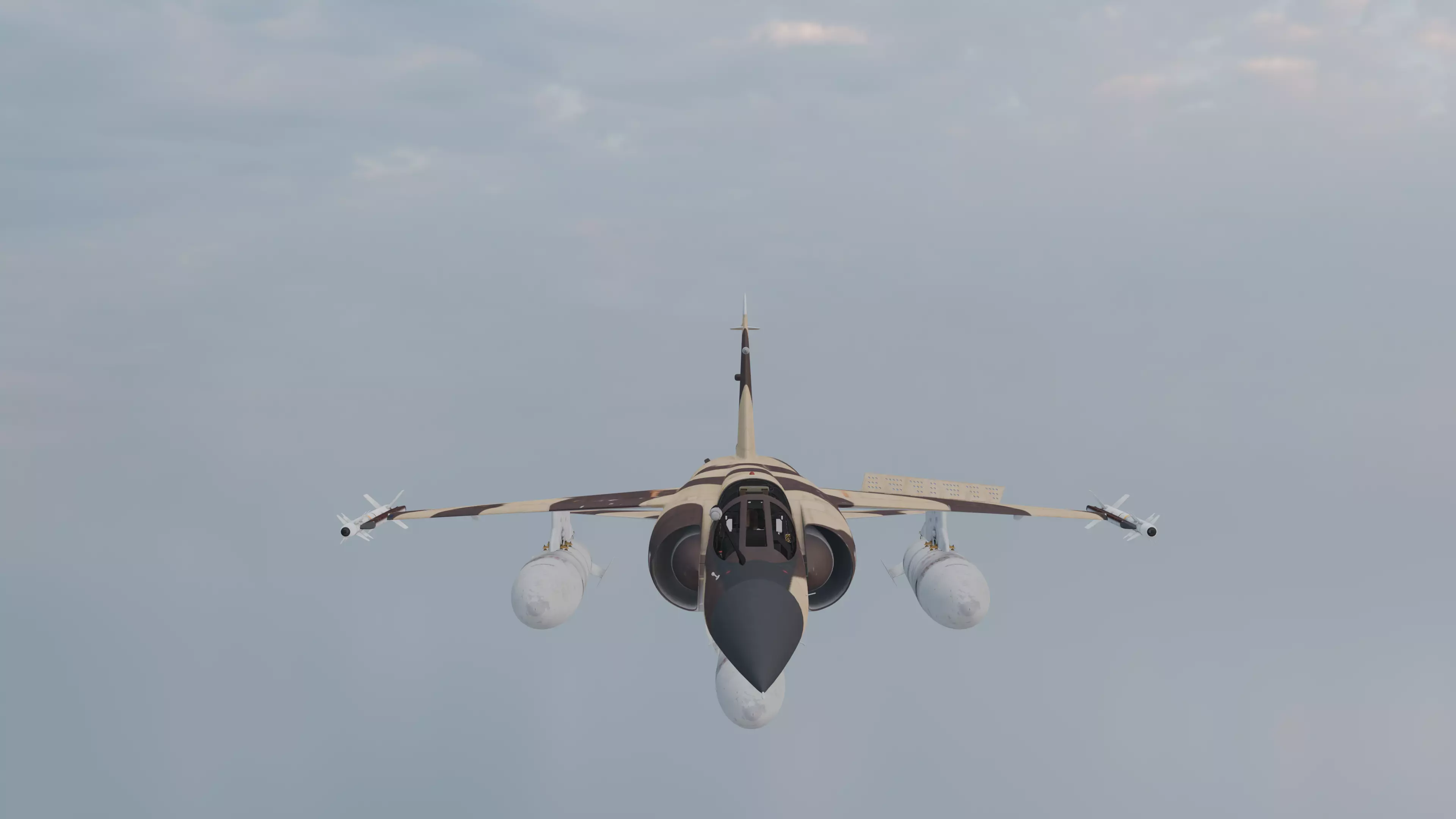 F16 Fighter Jet Realistic PBR Military Aircraft Low-poly 3D model_4