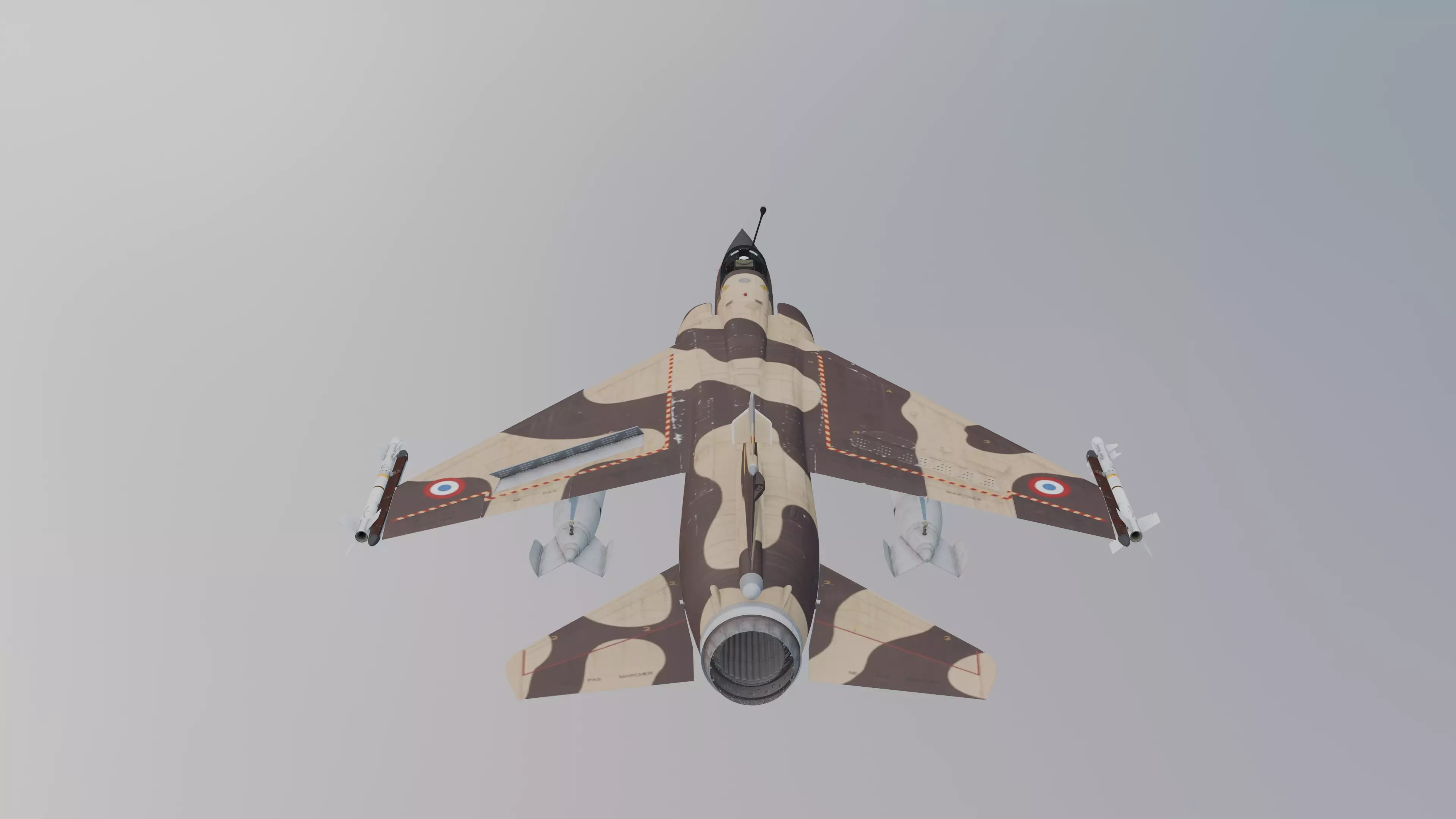 F16 Fighter Jet Realistic PBR Military Aircraft Low-poly 3D model_3