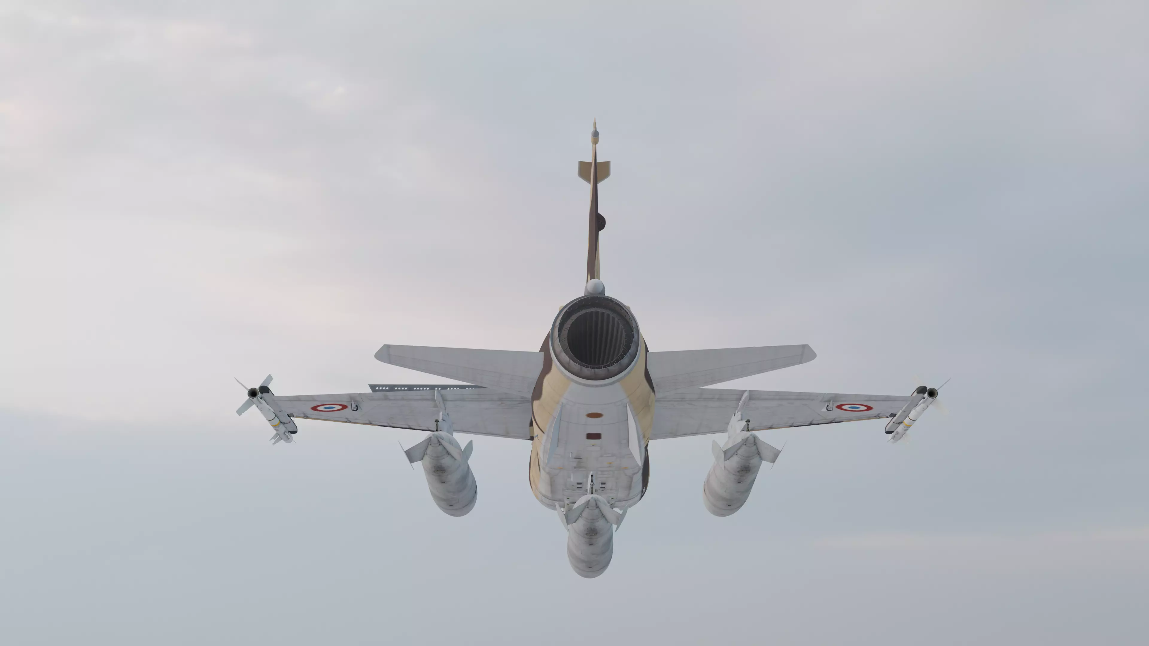 F16 Fighter Jet Realistic PBR Military Aircraft Low-poly 3D model_8