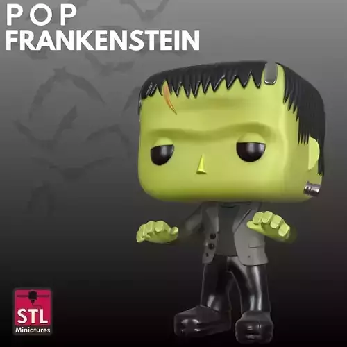 Mini Frankenstein STL Funko Pop Style 3D Model