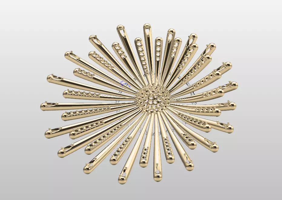 soleil pendant 3D print model_5