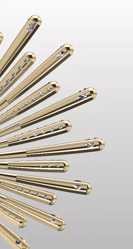 soleil pendant 3D print model_7