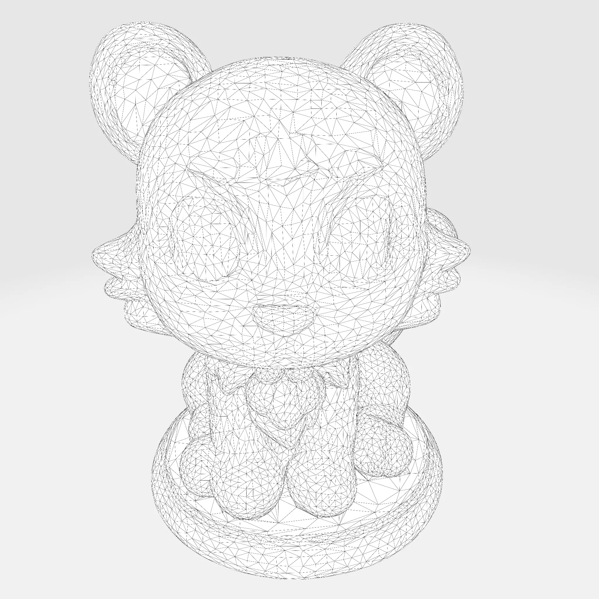 LowPoly White Tiger Cub 3D print model_28