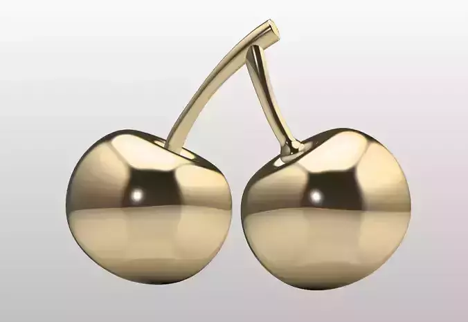 cherry model gold pendant hollow