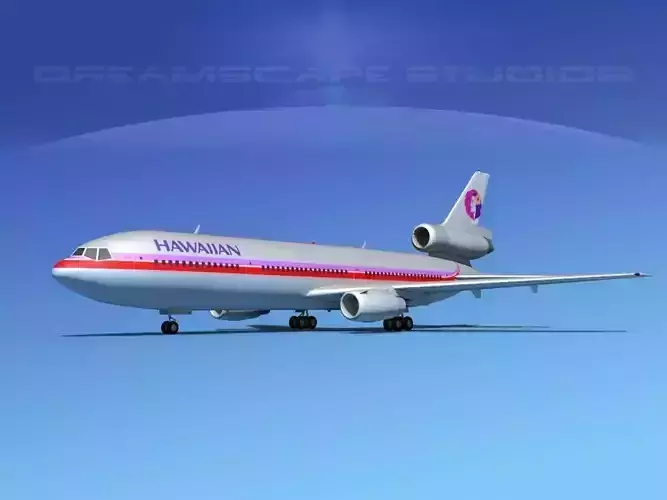 Douglas DC-10 Hawaiian 3D model