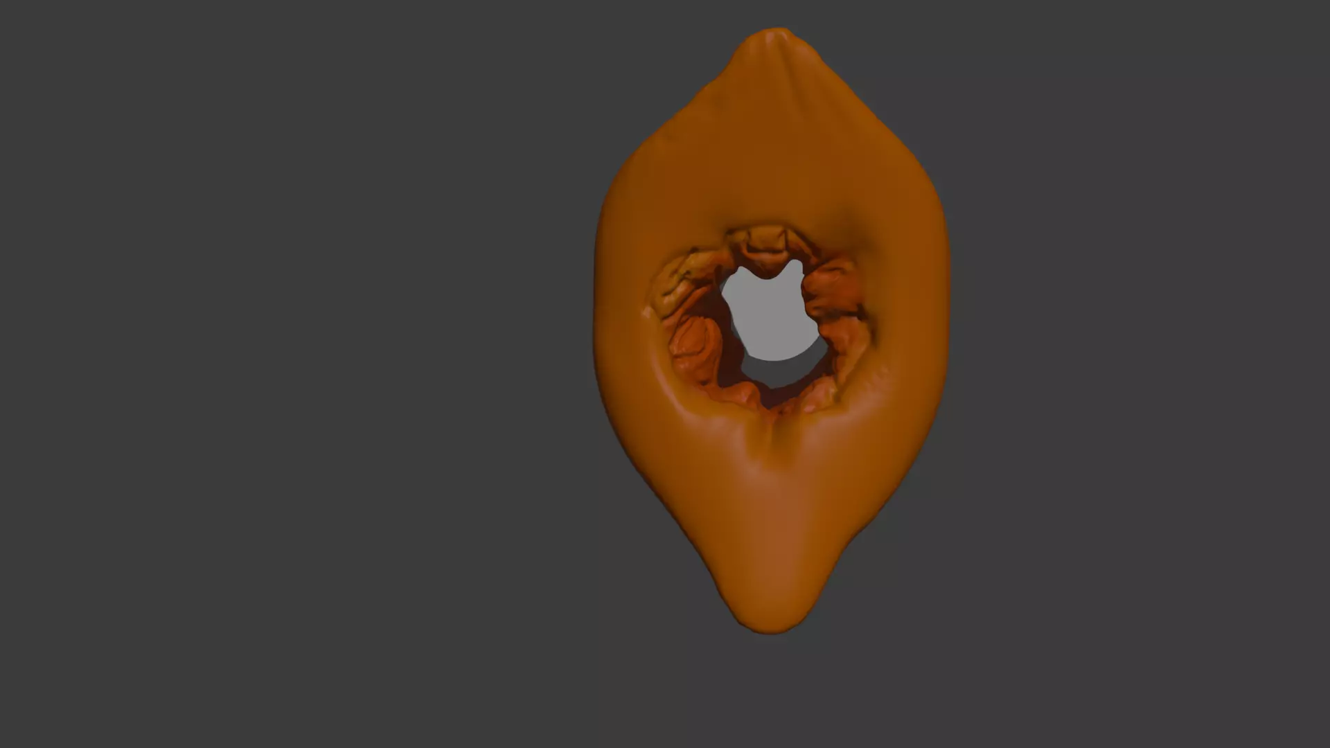 orange pillow Free low-poly 3D model_1