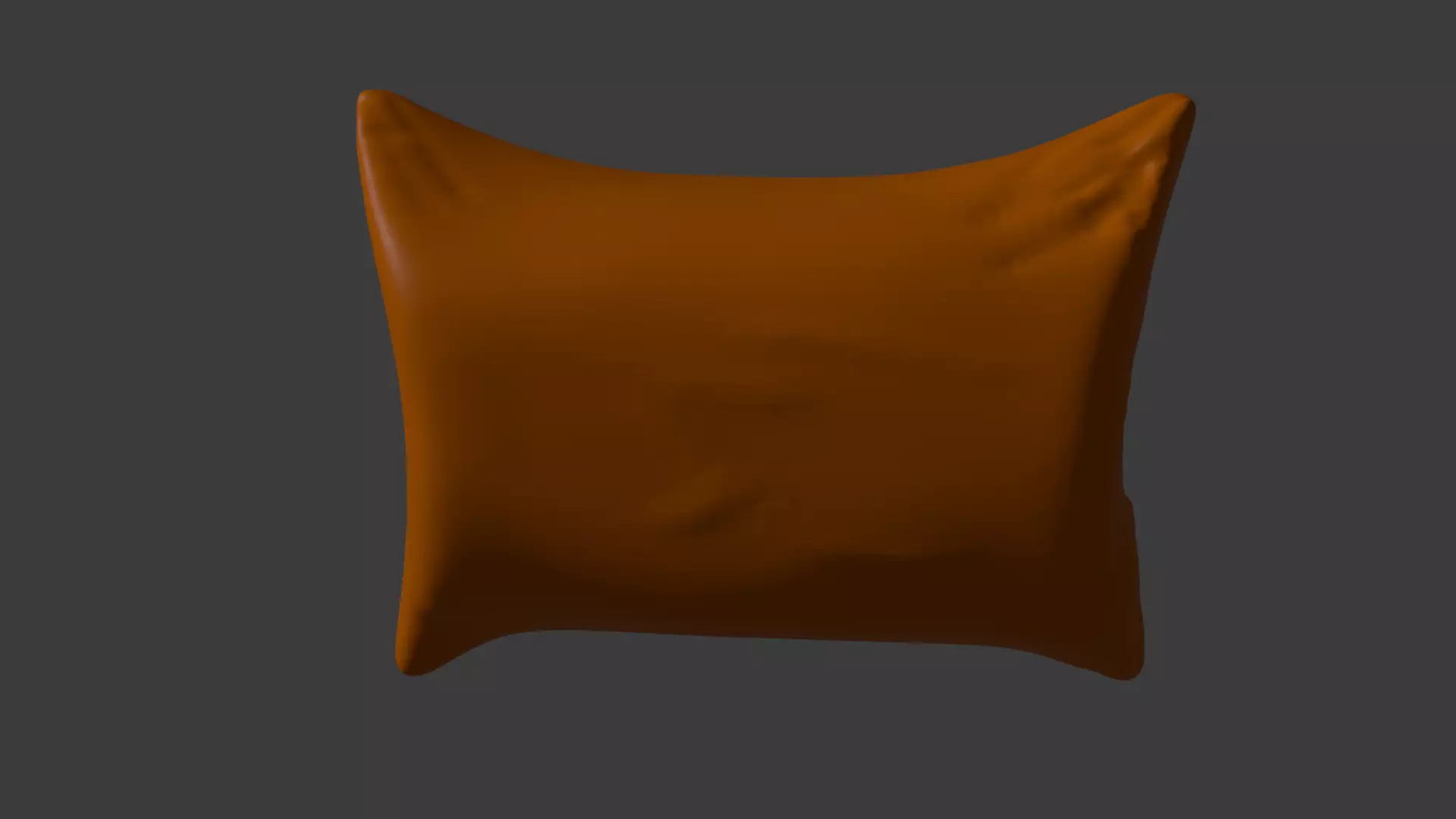orange pillow Free low-poly 3D model_0