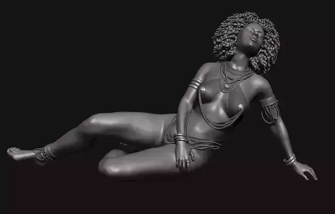 Afro Woman Figure Statue