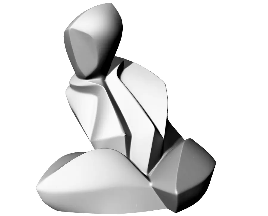 Lady Skulptur 3D print model_1