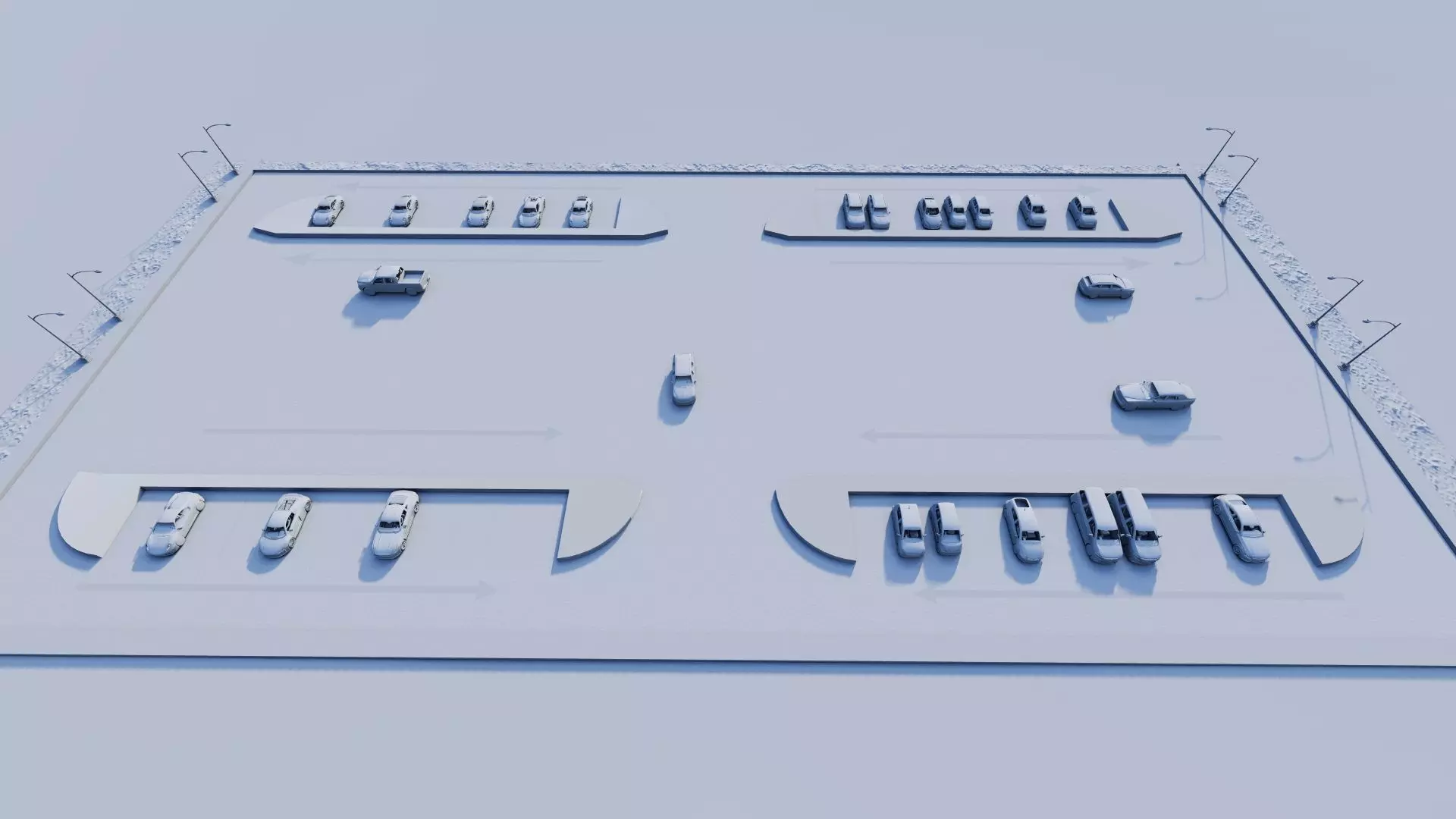 Parking-Parking Lot 3D model_10