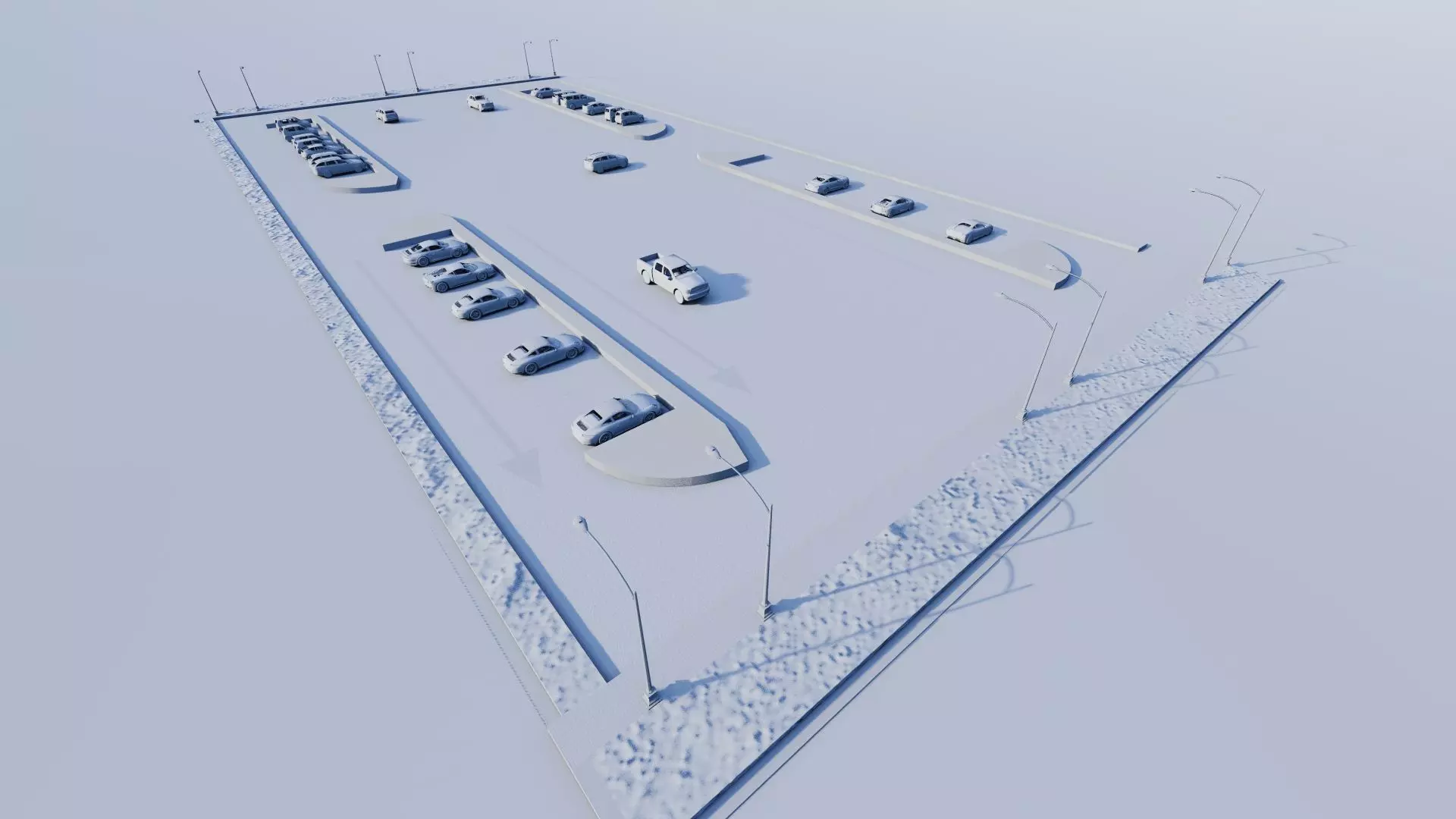Parking-Parking Lot 3D model_18