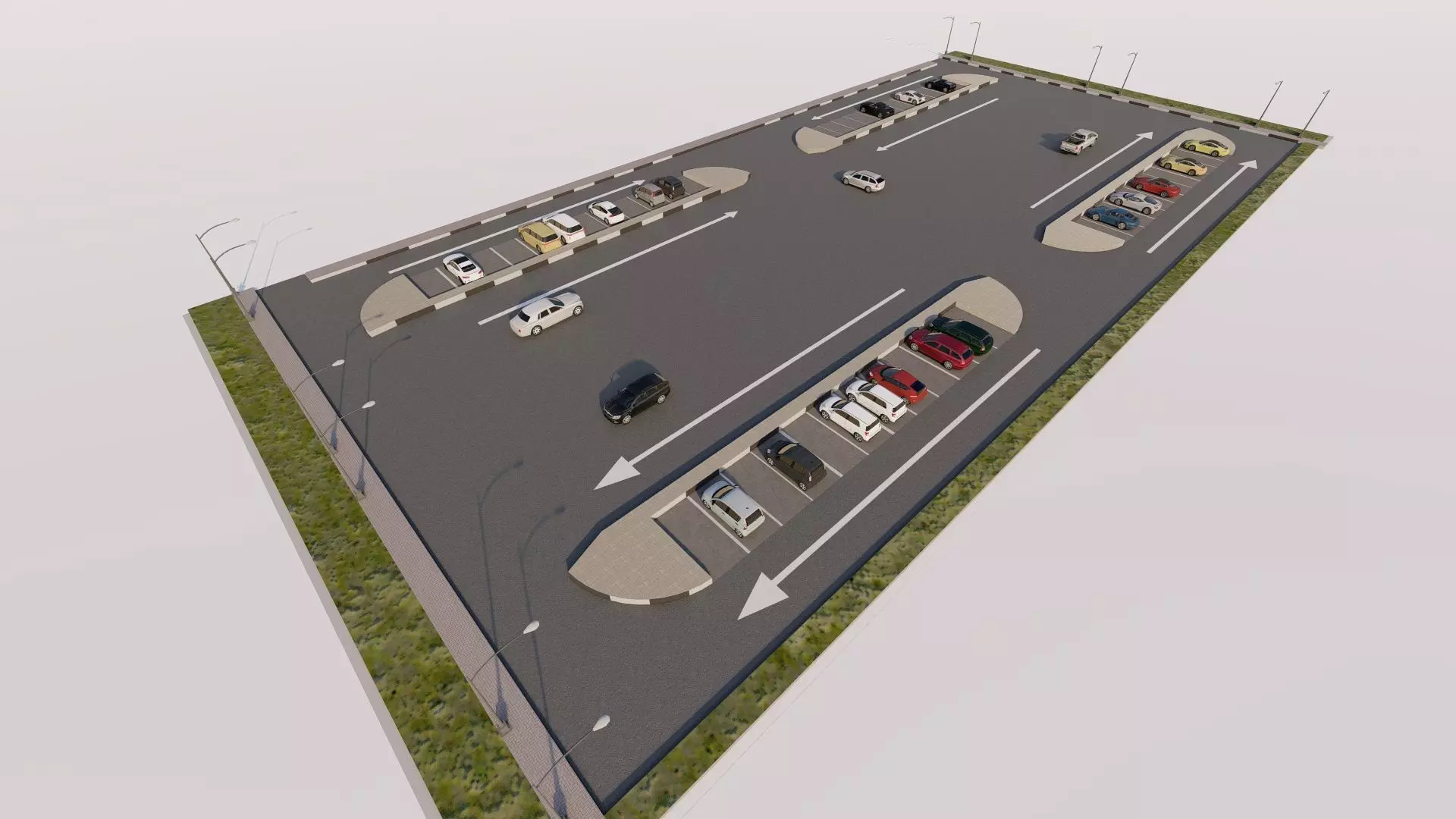 Parking-Parking Lot 3D model_9