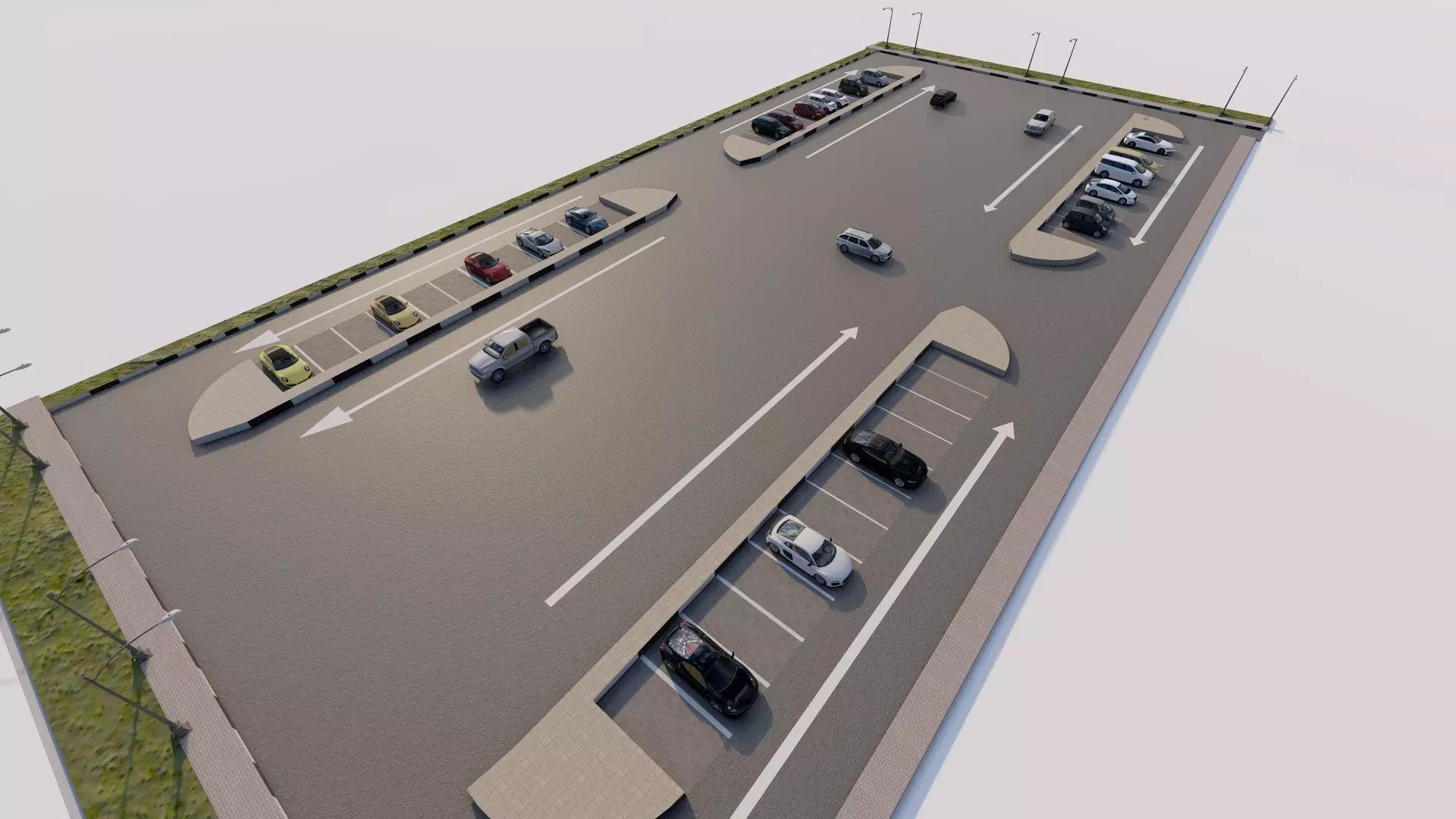 Parking-Parking Lot 3D model_4
