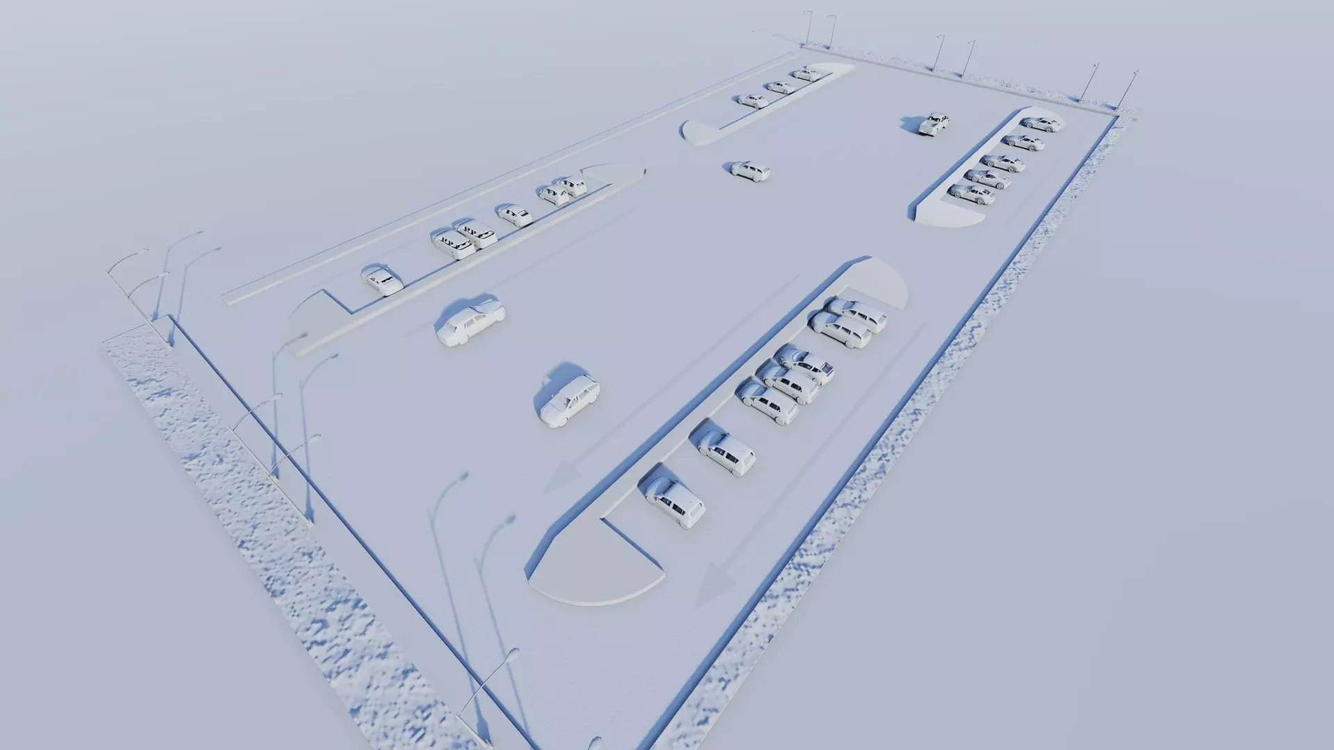 Parking-Parking Lot 3D model_13