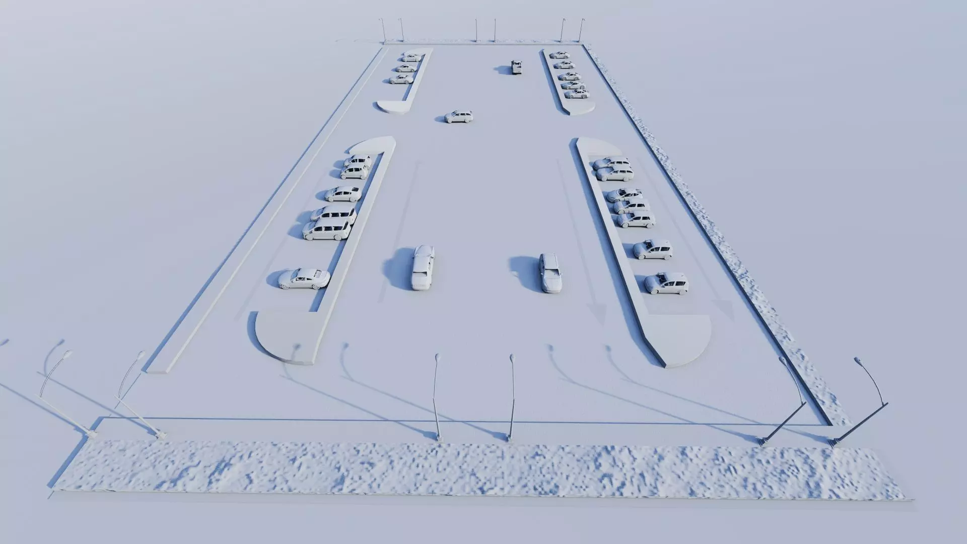 Parking-Parking Lot 3D model_11