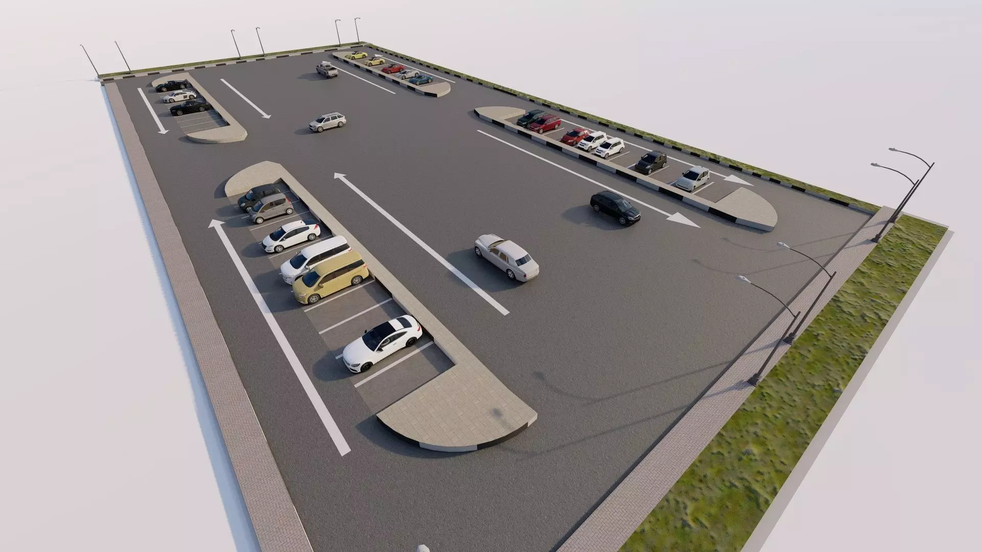 Parking-Parking Lot 3D model_2