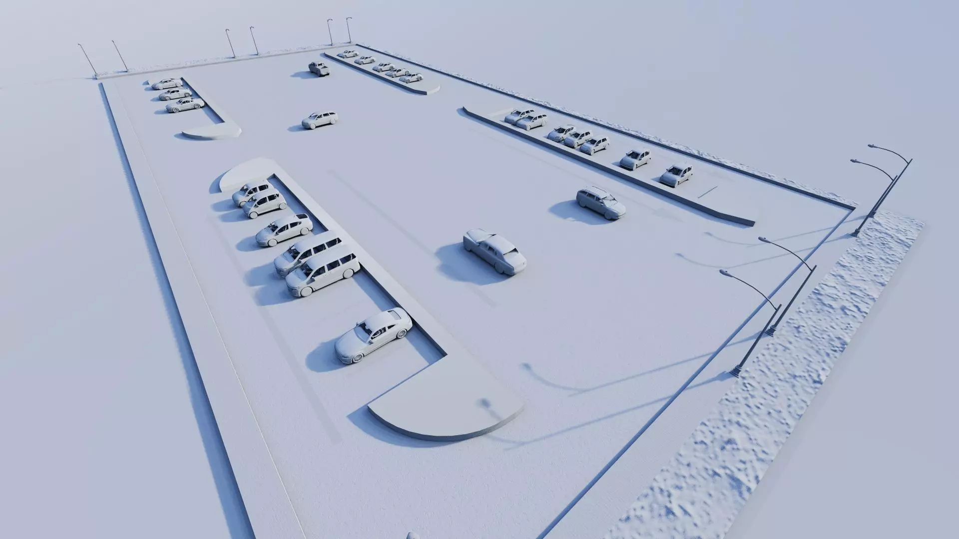 Parking-Parking Lot 3D model_12