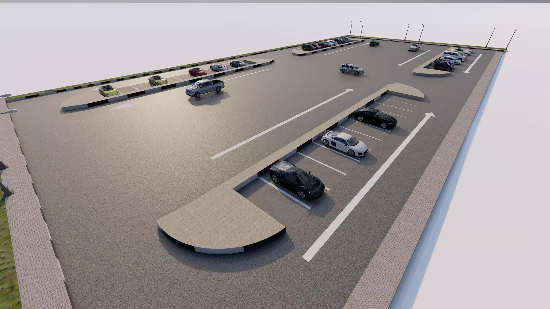 Parking-Parking Lot 3D model_8