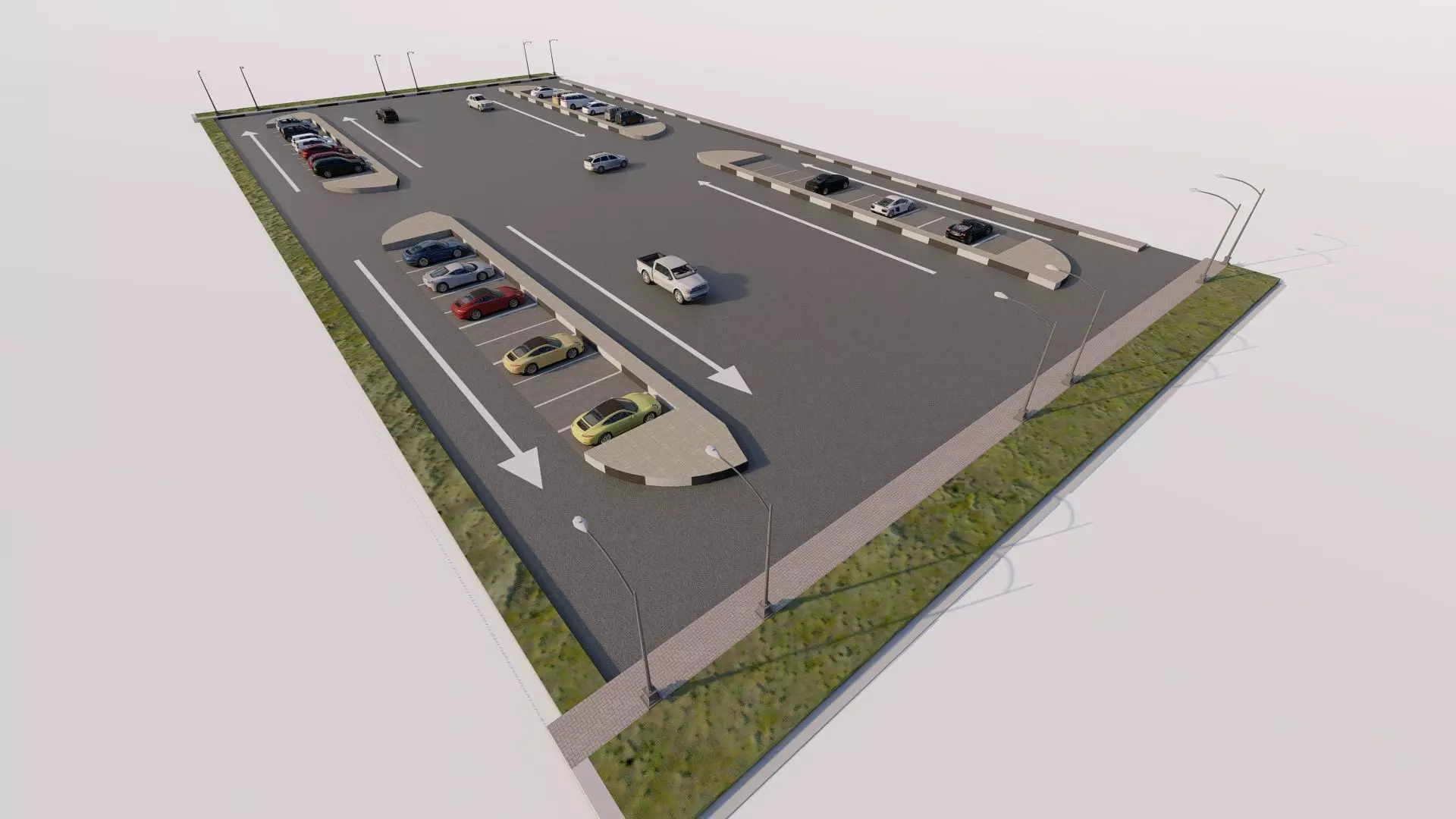 Parking-Parking Lot 3D model_5