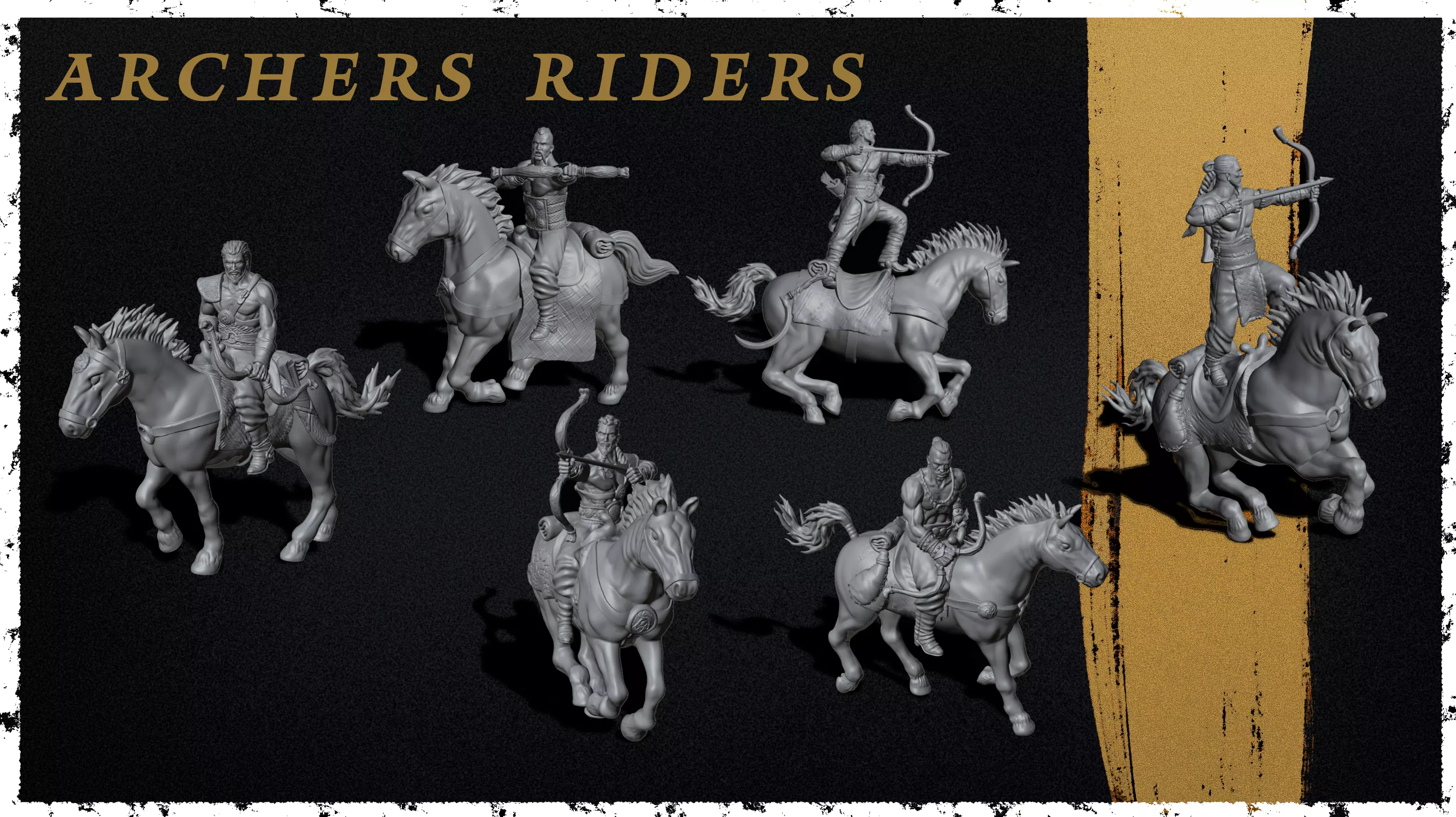 Desert warriors archers 3D print model