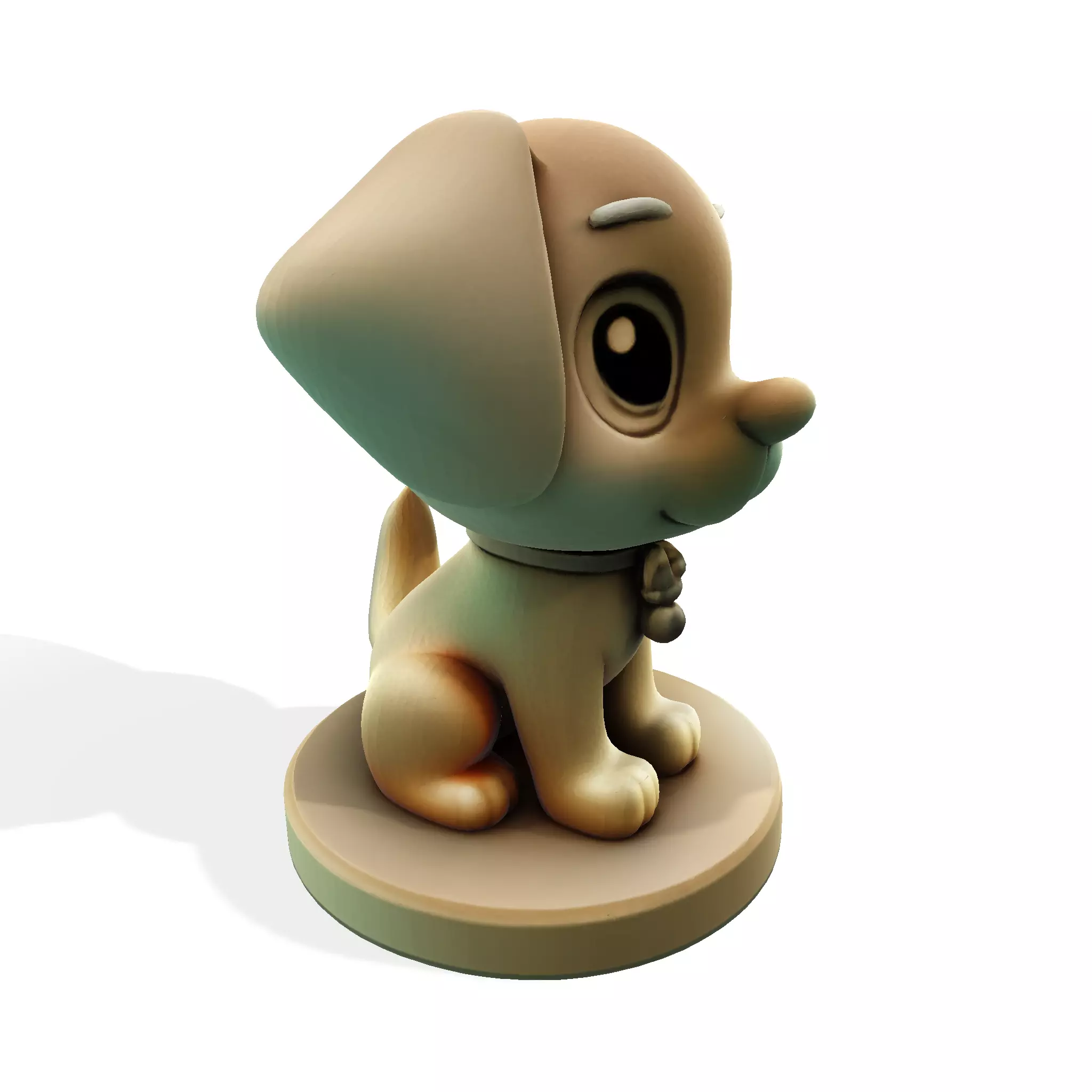 Cute Golden Dog for 3d print 3D print model_11