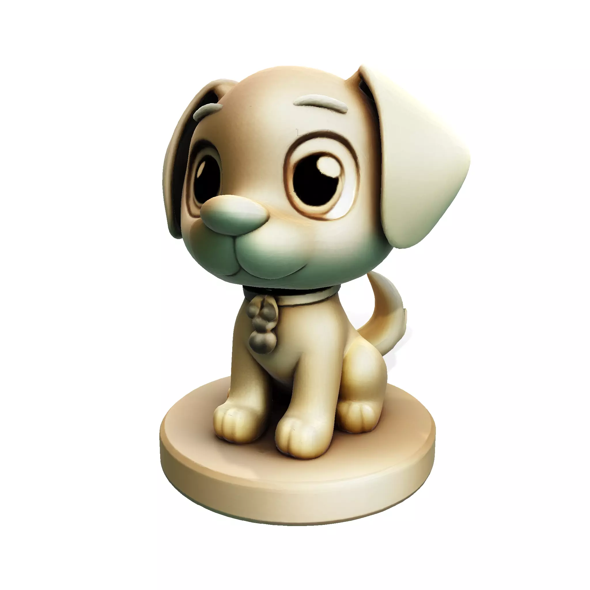 Cute Golden Dog for 3d print 3D print model_2