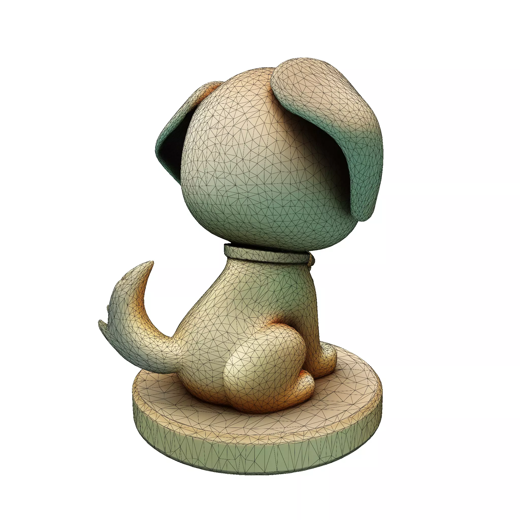Cute Golden Dog for 3d print 3D print model_27
