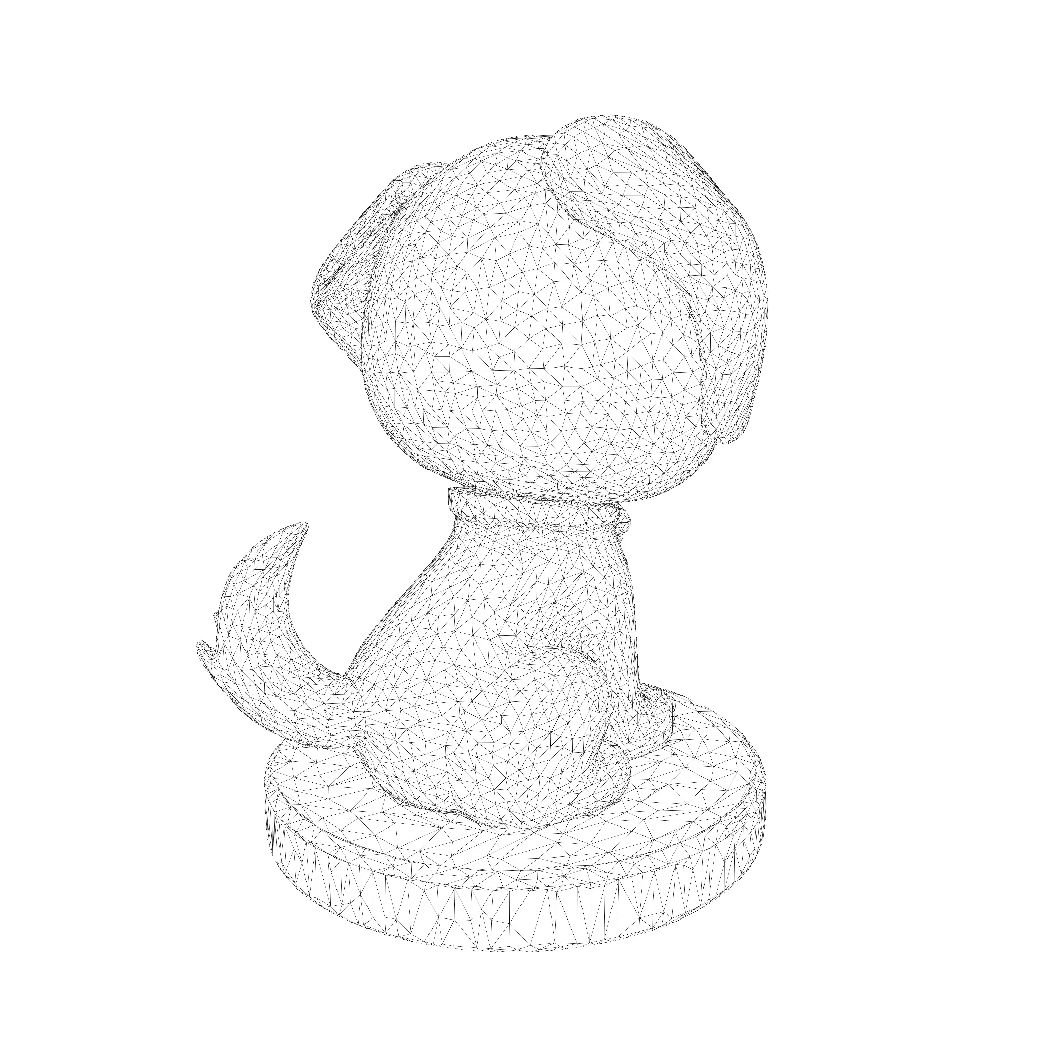 Cute Golden Dog for 3d print 3D print model_28