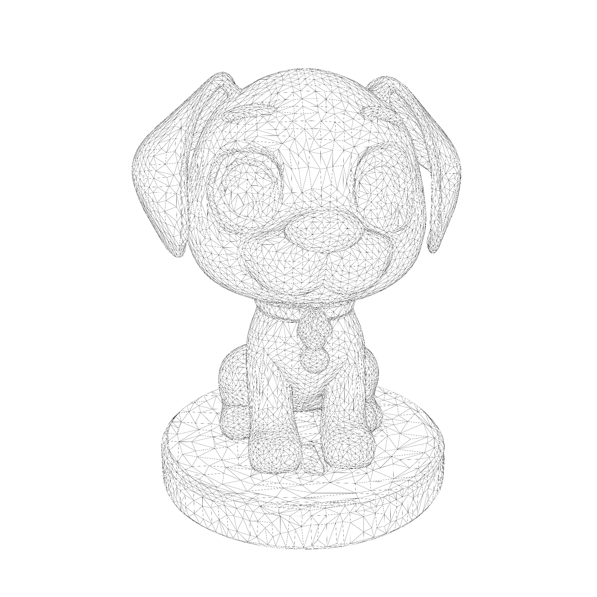 Cute Golden Dog for 3d print 3D print model_30